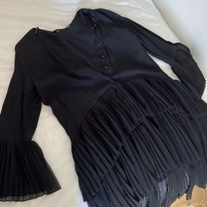 ZARA plisse chiffon top